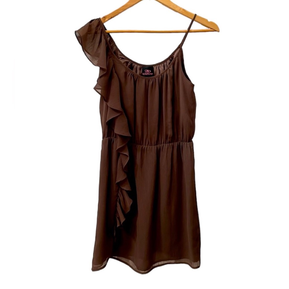 NEW UNUSED 2B Bebe Girl’s S Ruffle Brown Dress